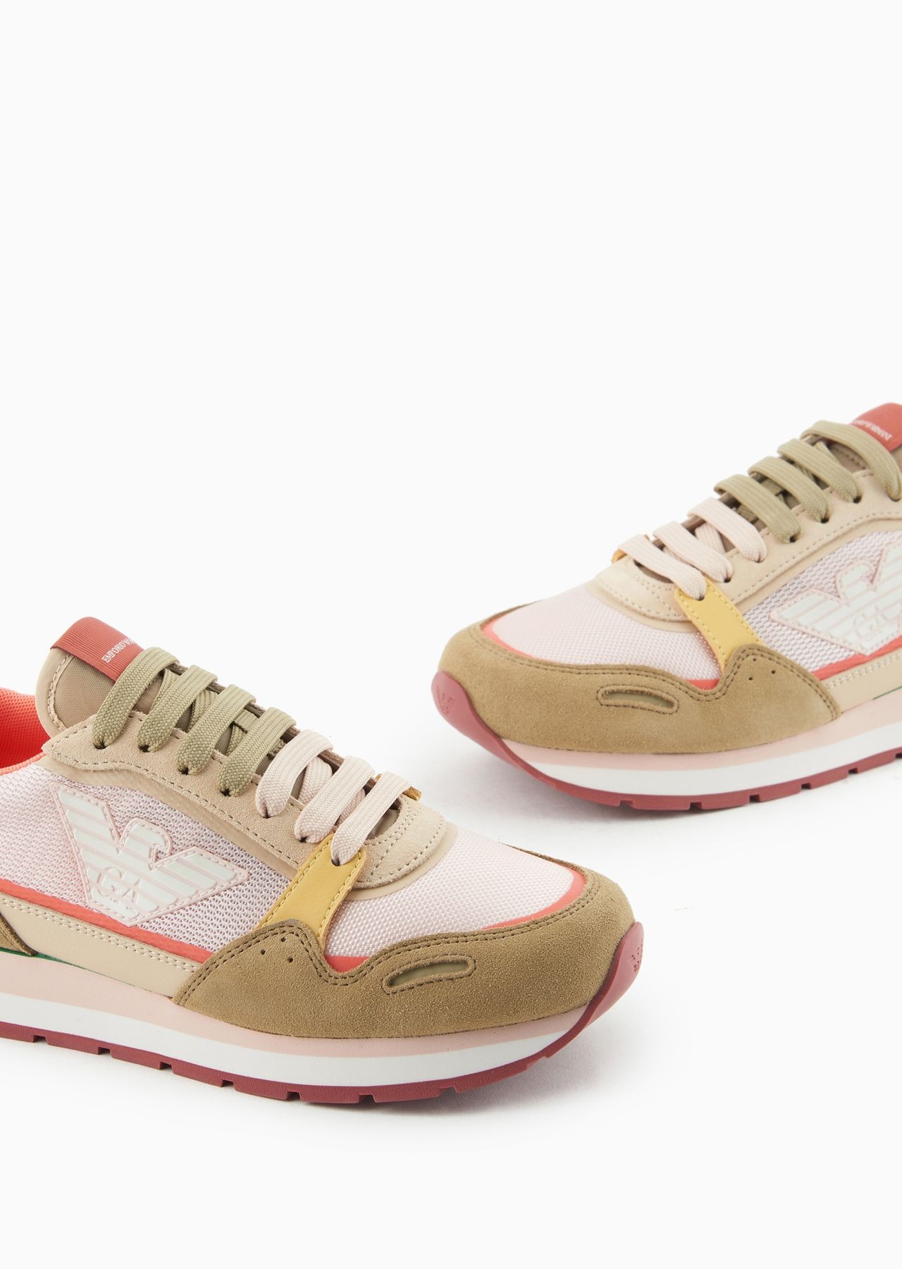 Mesh sneakers with suede details and eagle patch - 9