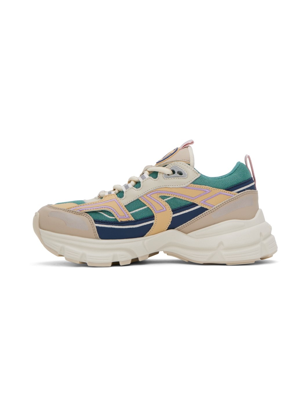 Green & Beige Marathon R-Trail Sneakers - 3