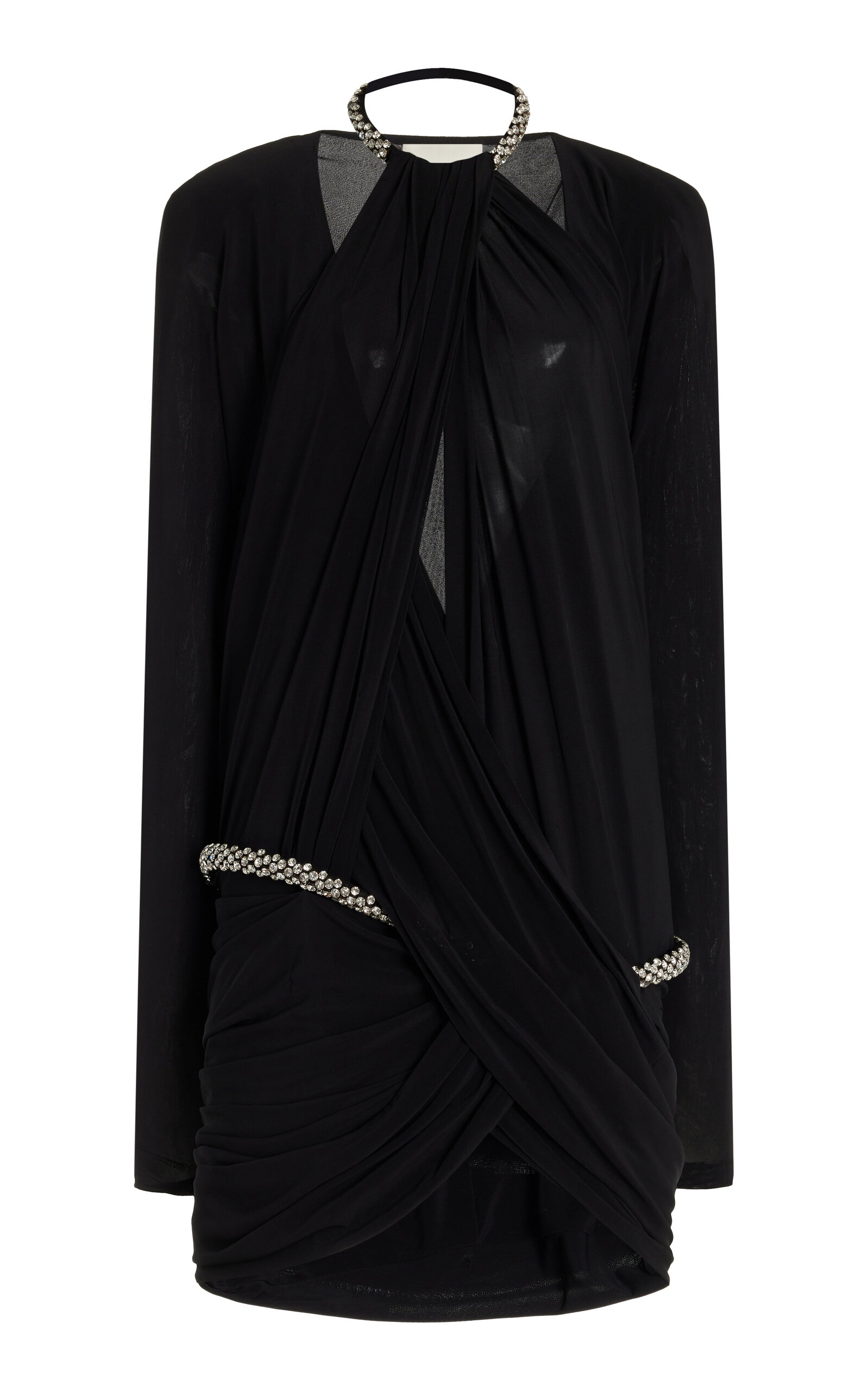 Belindi Draped Jersey Mini Dress black - 1