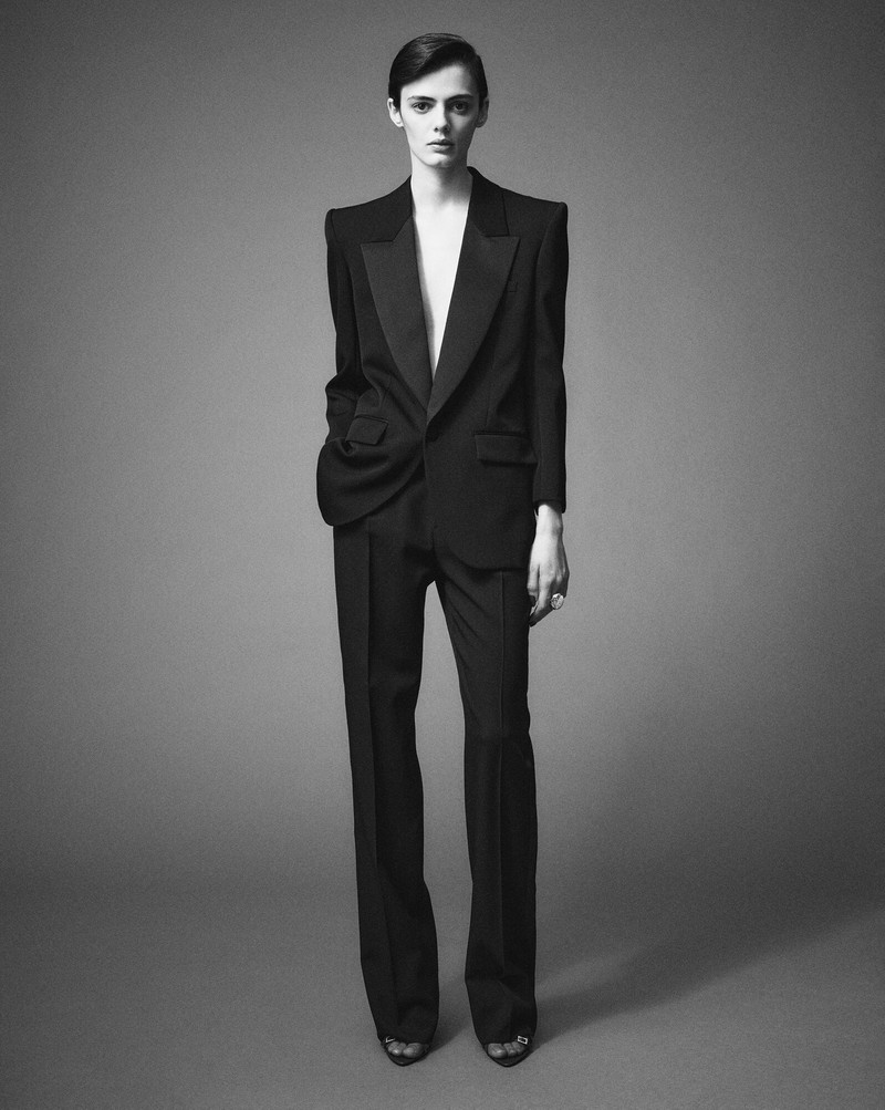 SAINT LAURENT single-breasted blazer outlook