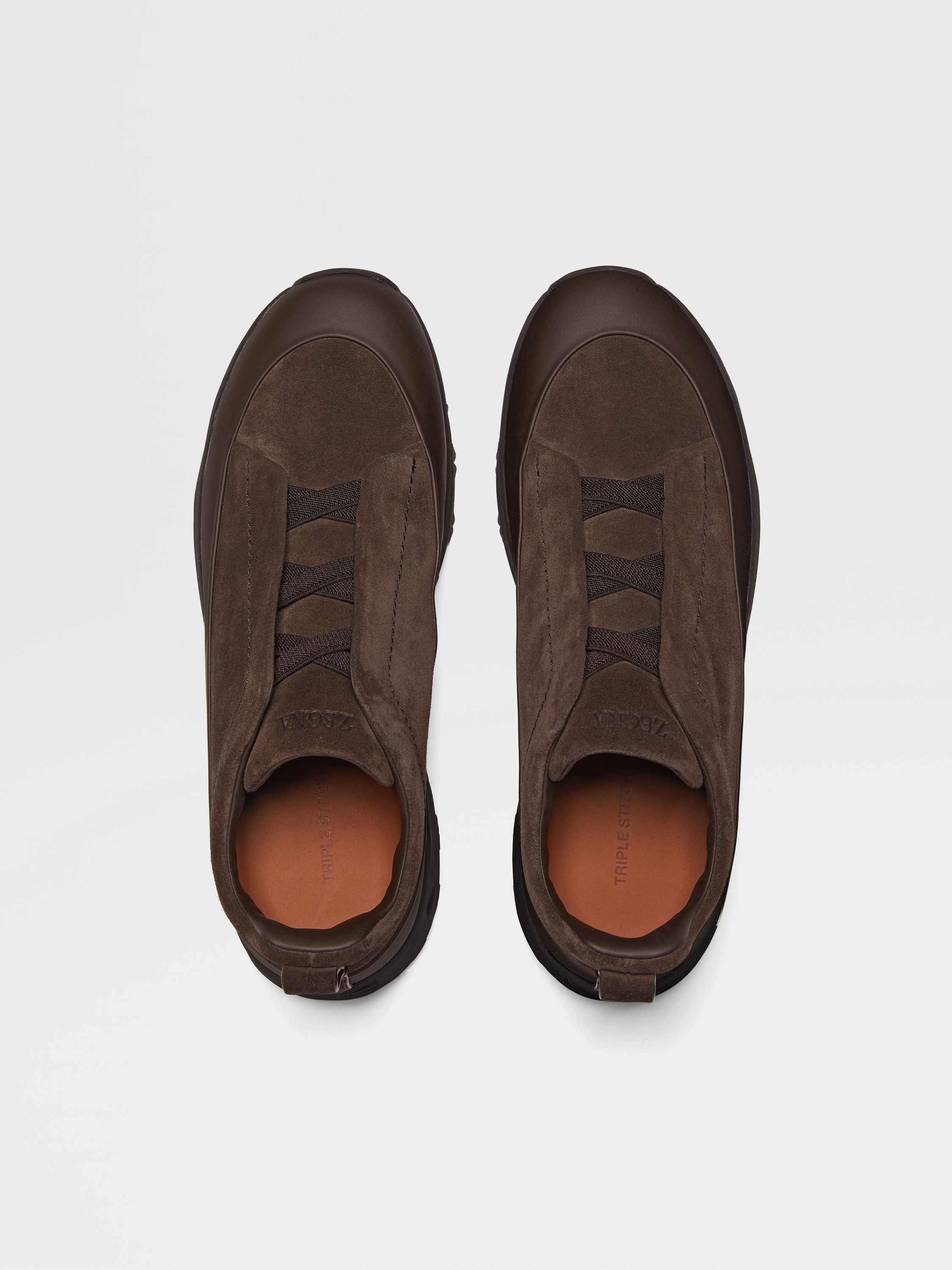 BROWN SUEDE TRIPLE STITCH™ MONTE SNEAKERS - 4