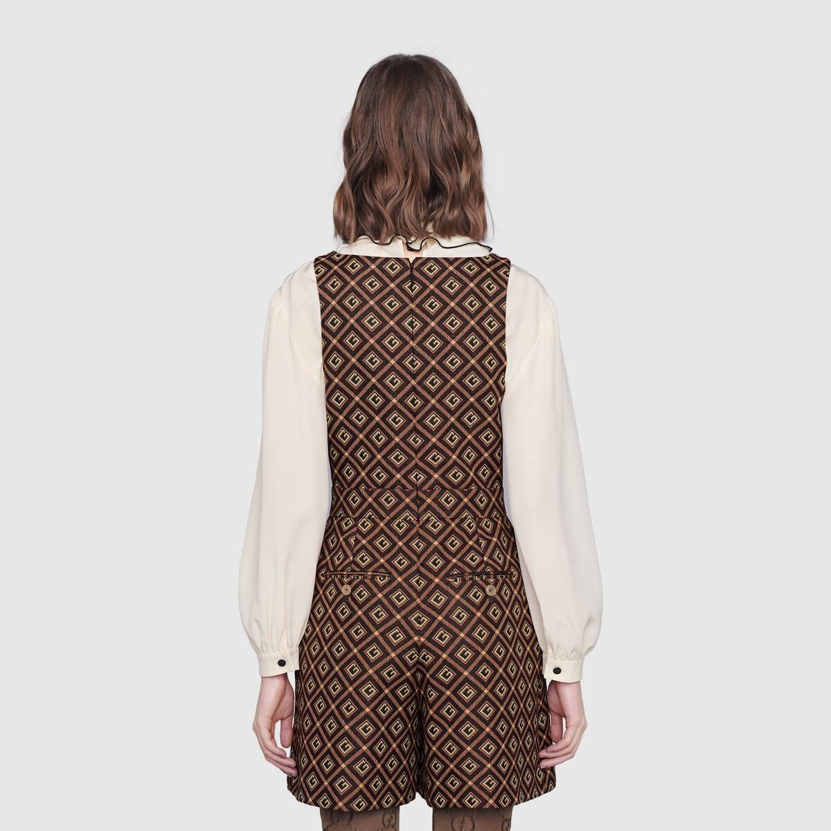 Short GG damier jumpsuit - 4