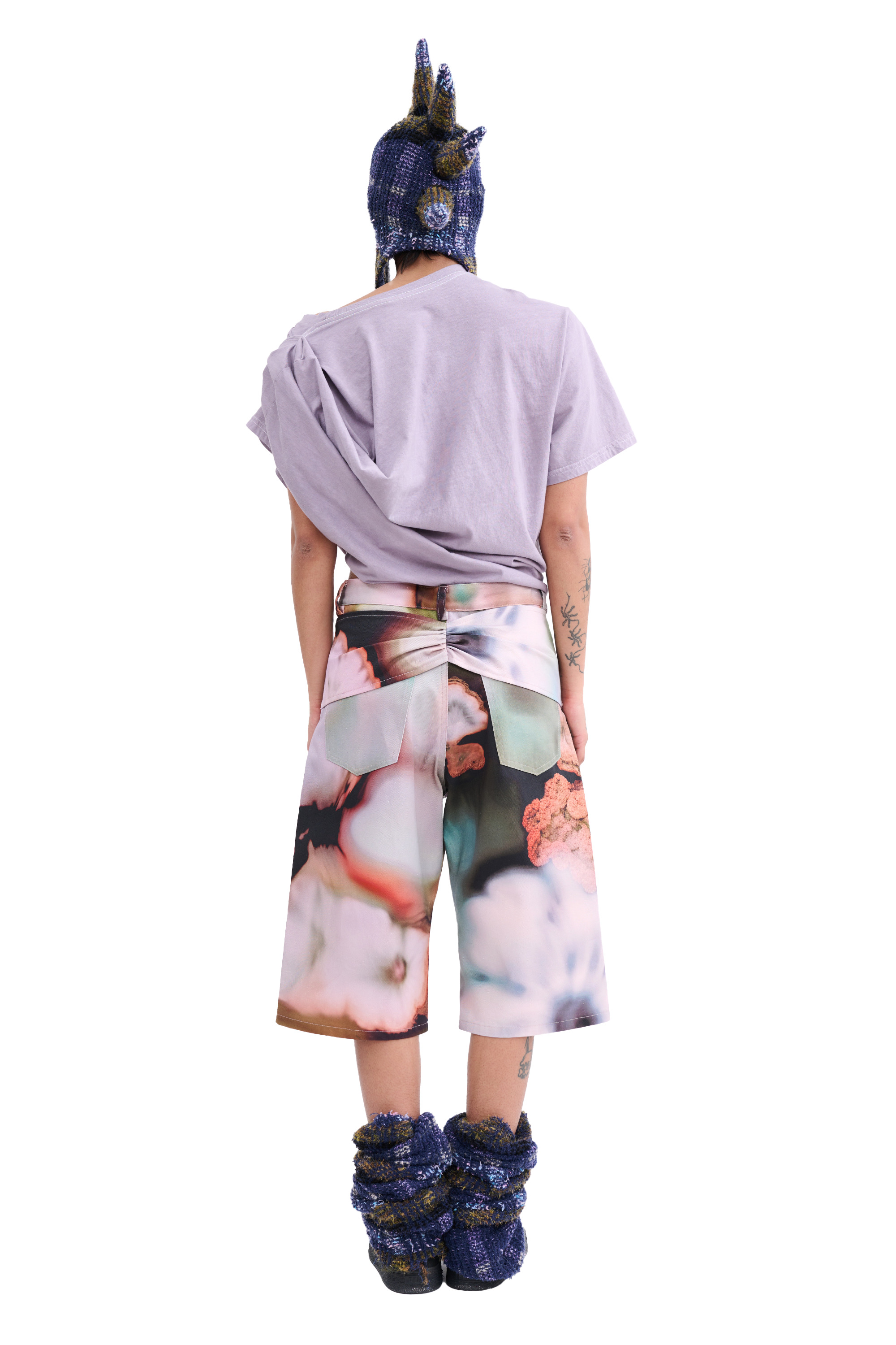 VITELLI PURPLE PLAID SPIKY HAT - 3