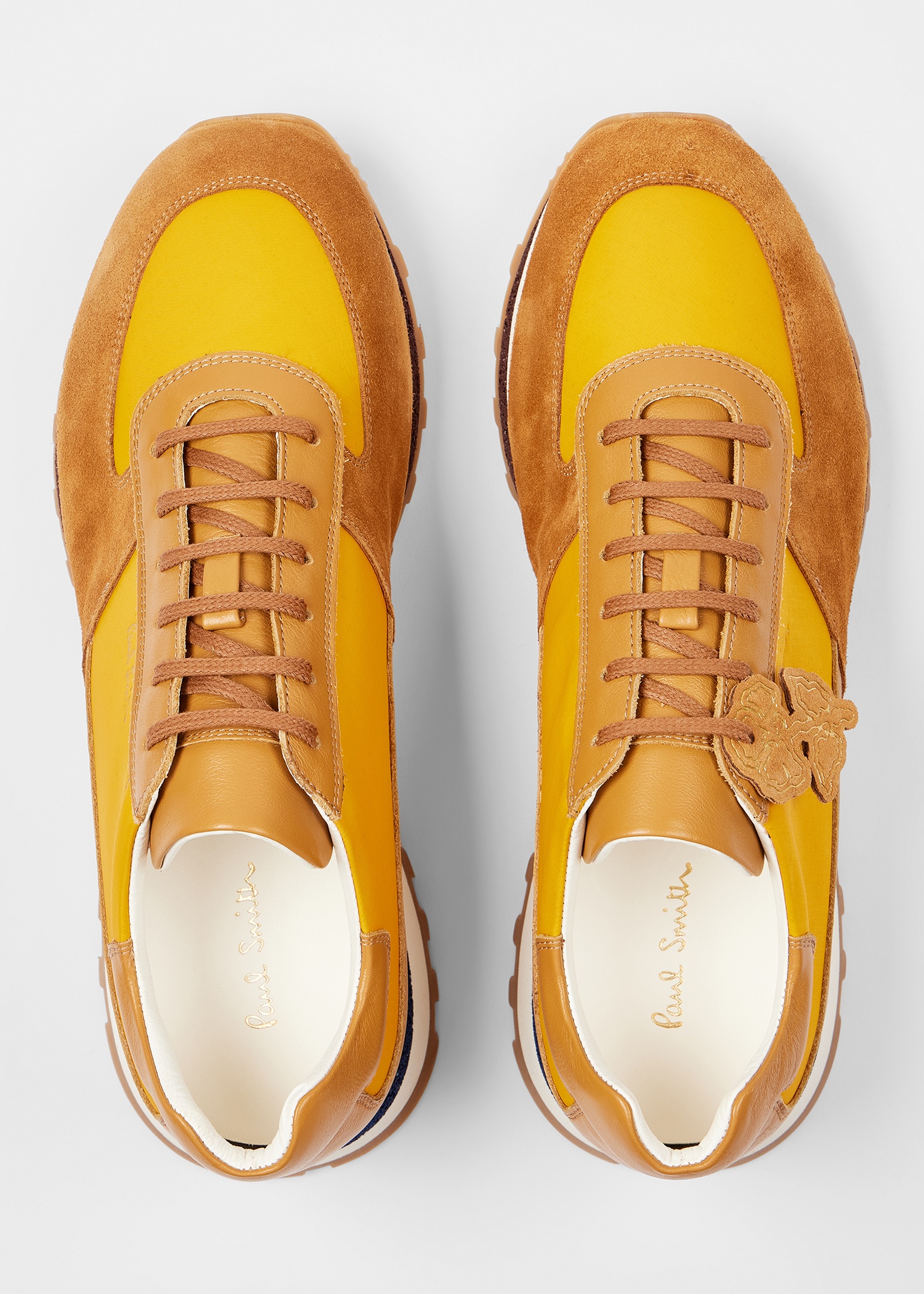 Tan and Yellow 'Velo' Trainers - 5
