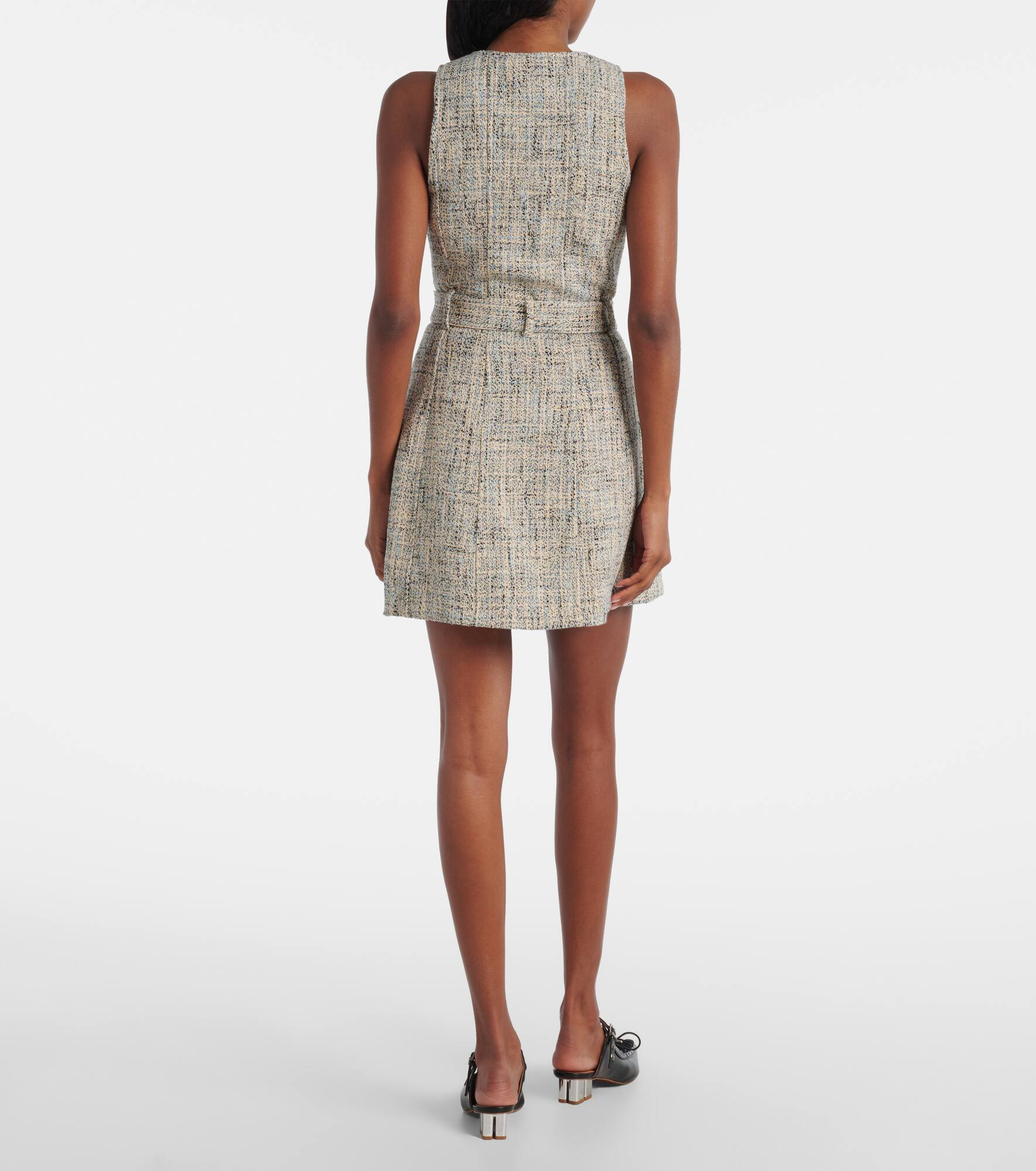 Belted tweed minidress - 3