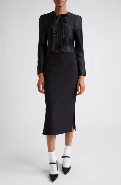 SHUSHU/TONG Double Slit Wool & Silk Sweater Skirt outlook