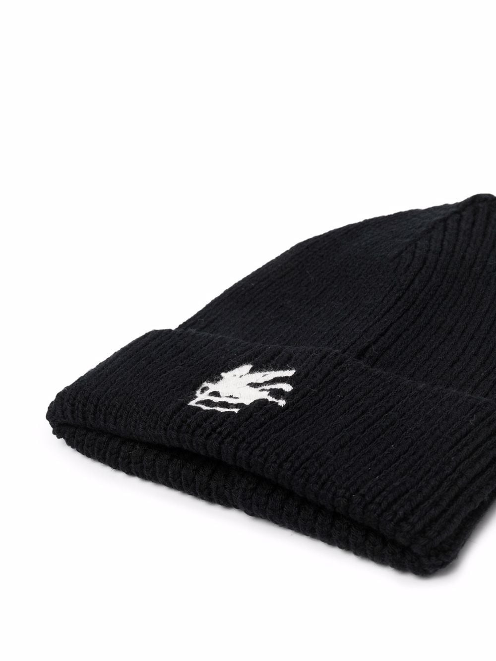 embroidered-logo knitted beanie - 2