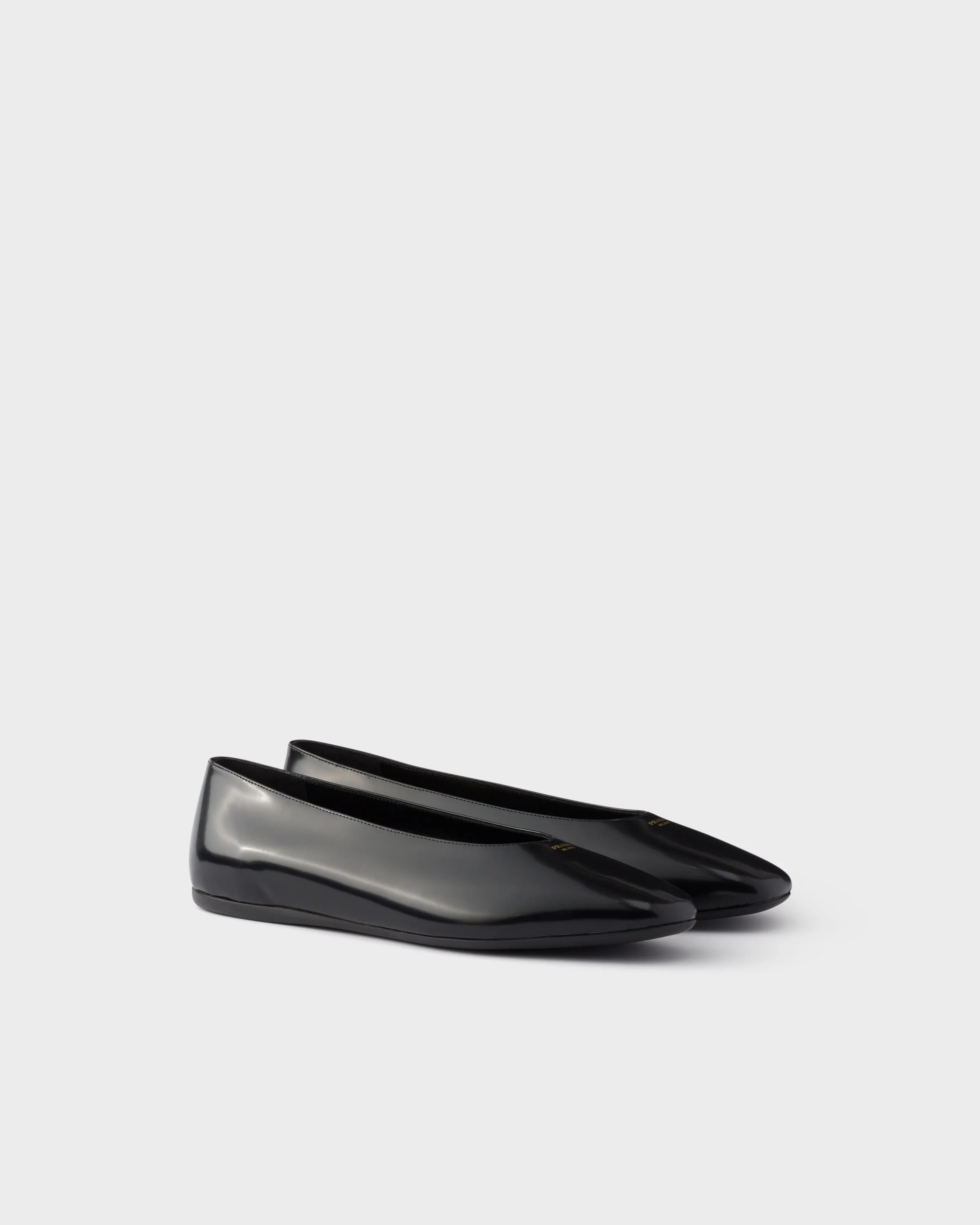 Brushed leather ballerinas - 1