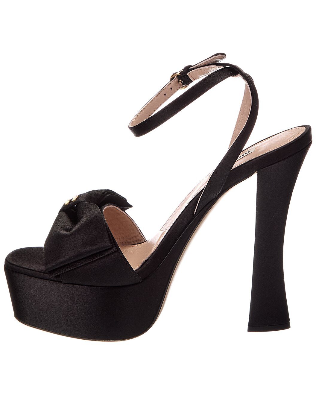 Miu Miu Bow Satin Platform Sandal - 2