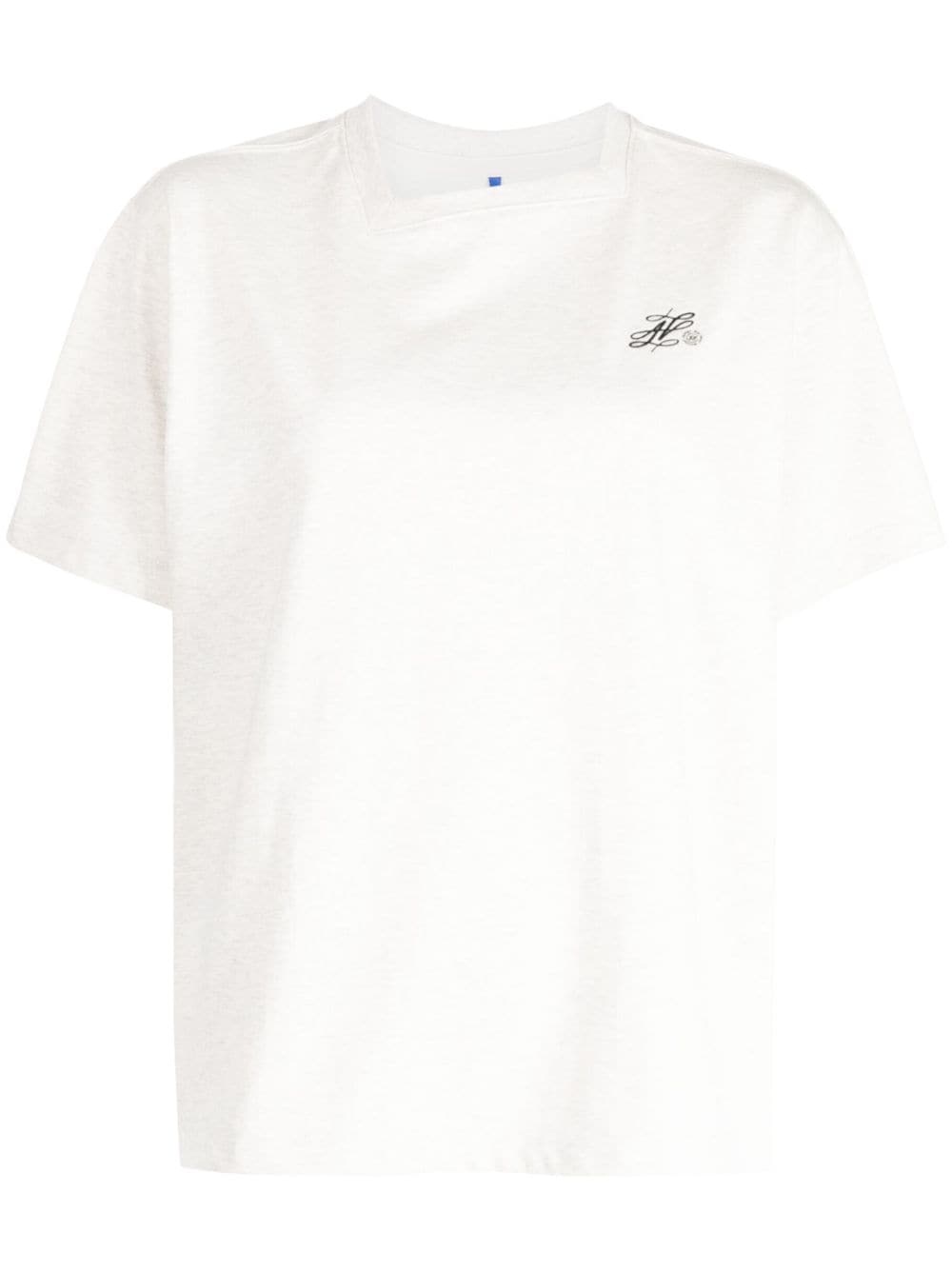 logo-embroidered short-sleeve T-shirt - 1