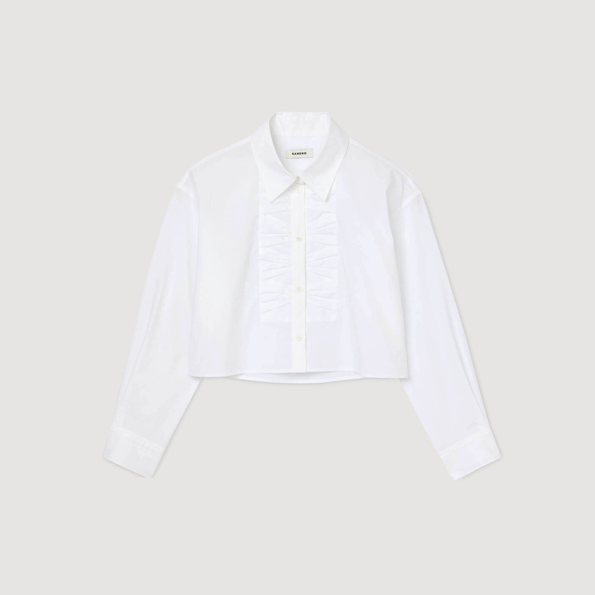 CROPPED SHIRT WITH BOW DETAIL - 6