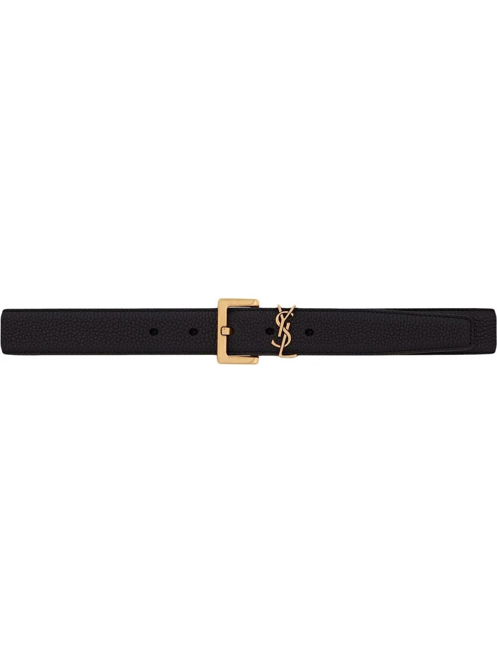 monogram-logo wide leather belt - 1