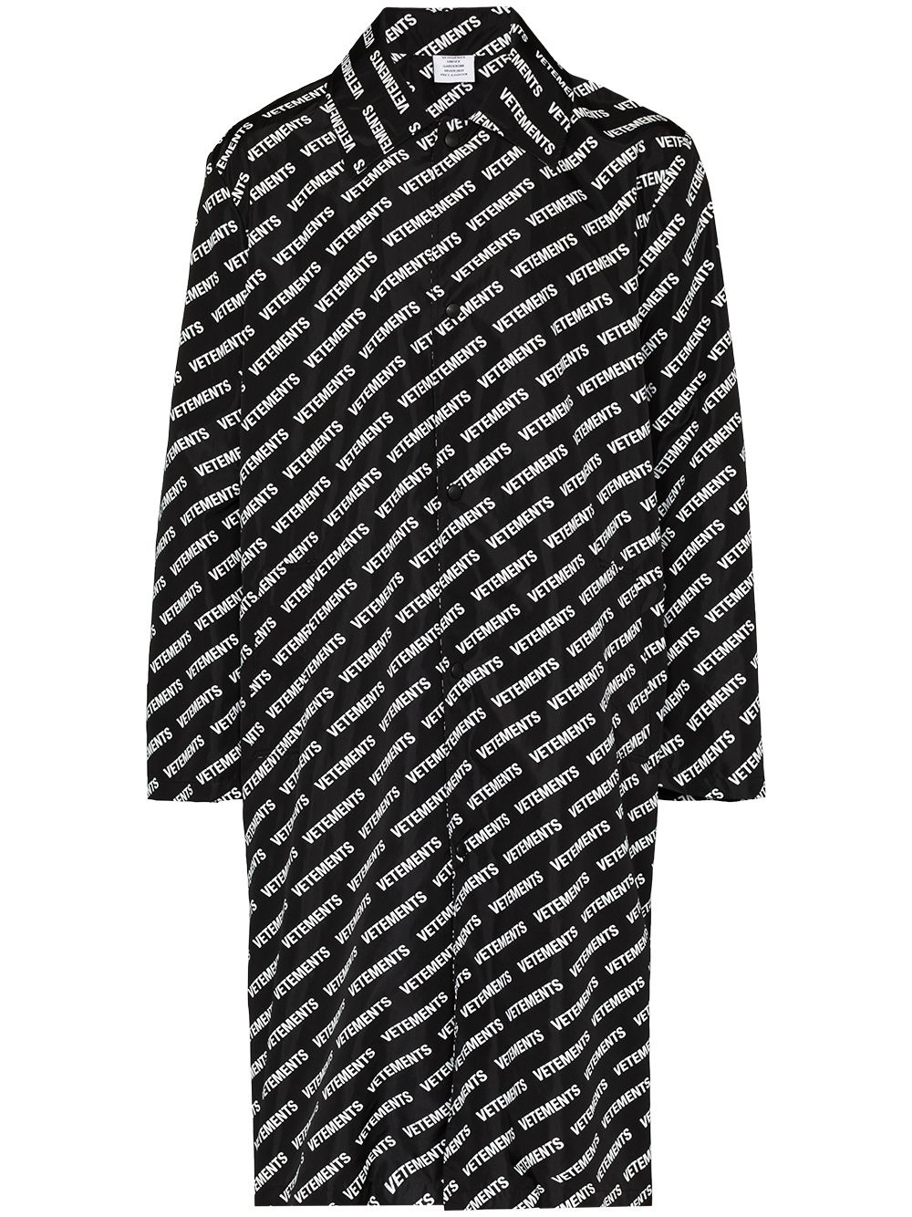 logo print raincoat - 1