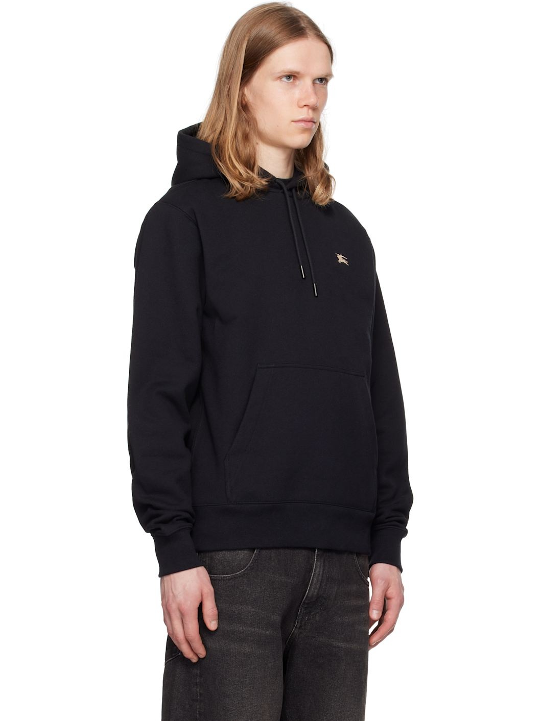Black Knight Stamp Cotton Hoodie - 2