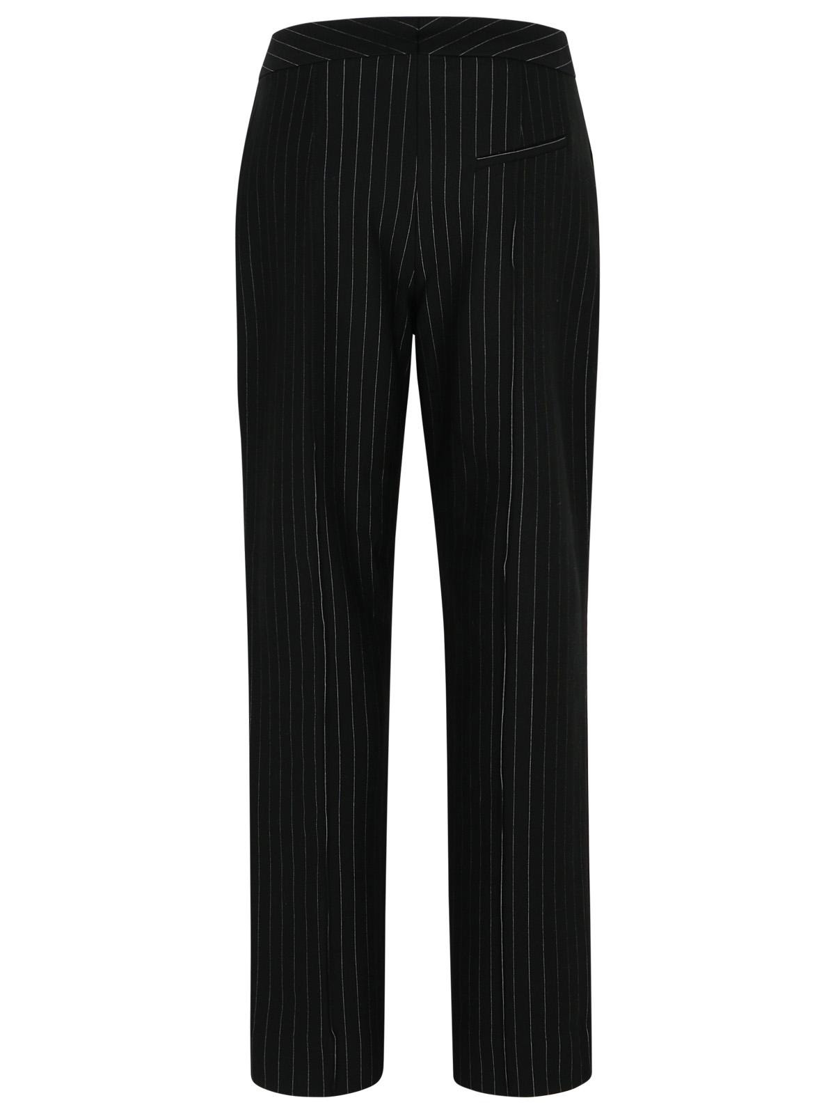 Ganni Black Viscose Blend Trousers Women - 3
