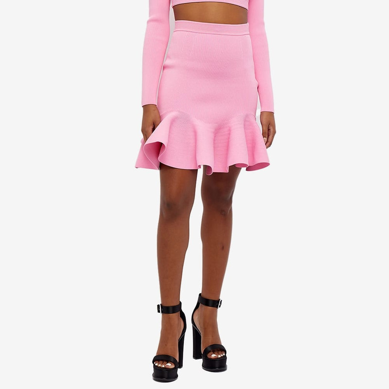 Alexander McQueen Alexander McQueen Ruffle Rib Mini Skirt outlook