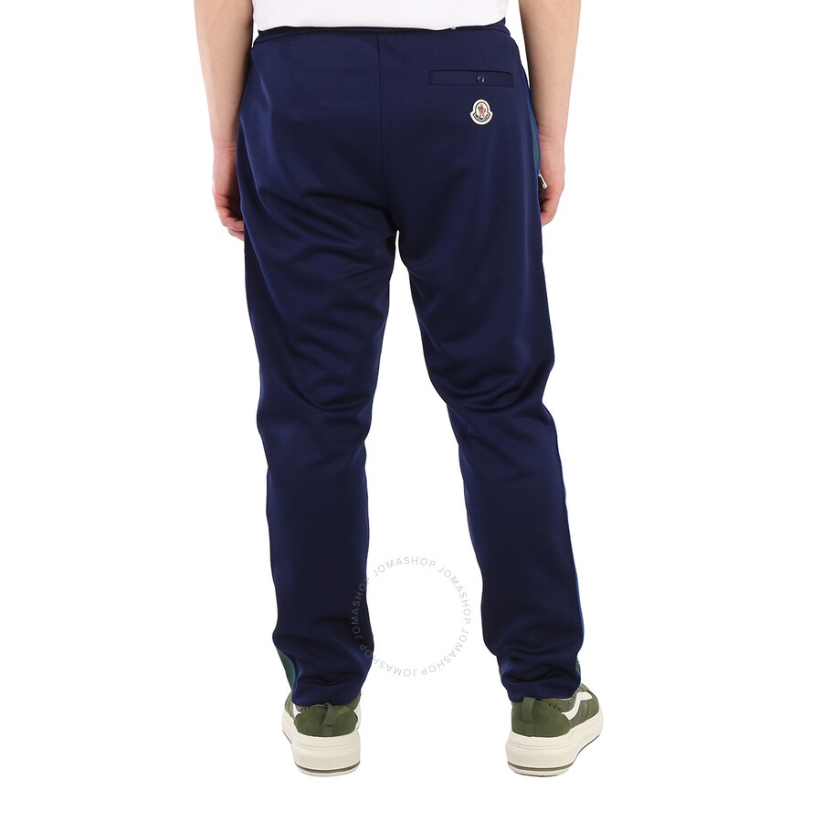 Moncler Men's Navy Striped Drawstring Sweatpants - 6