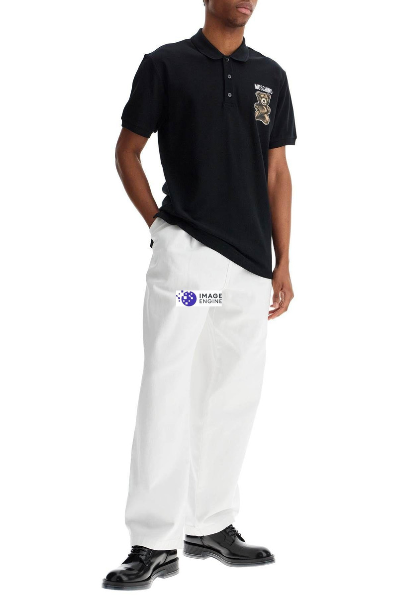 Moschino WHITE COTTON WIDE LEG TROUSERS outlook
