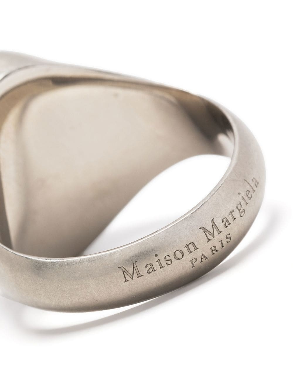 engraved-logo signet ring - 3