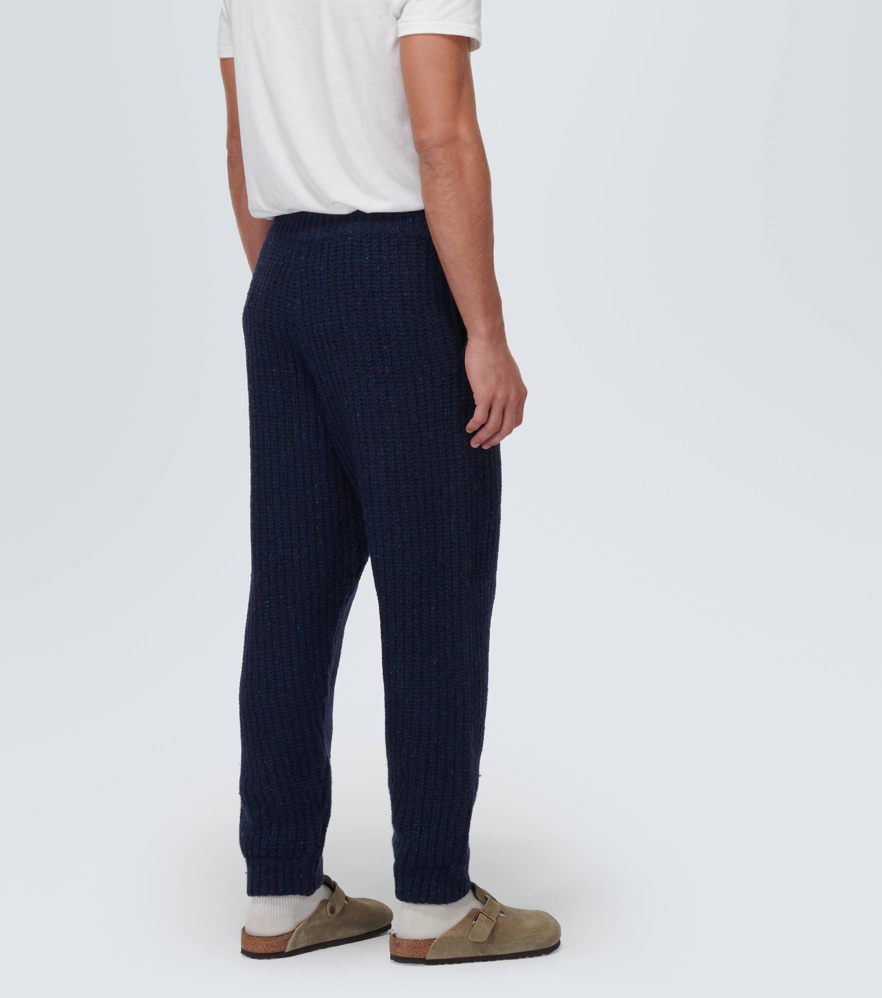 Wind Rose ribbed-knit sweatpants - 4