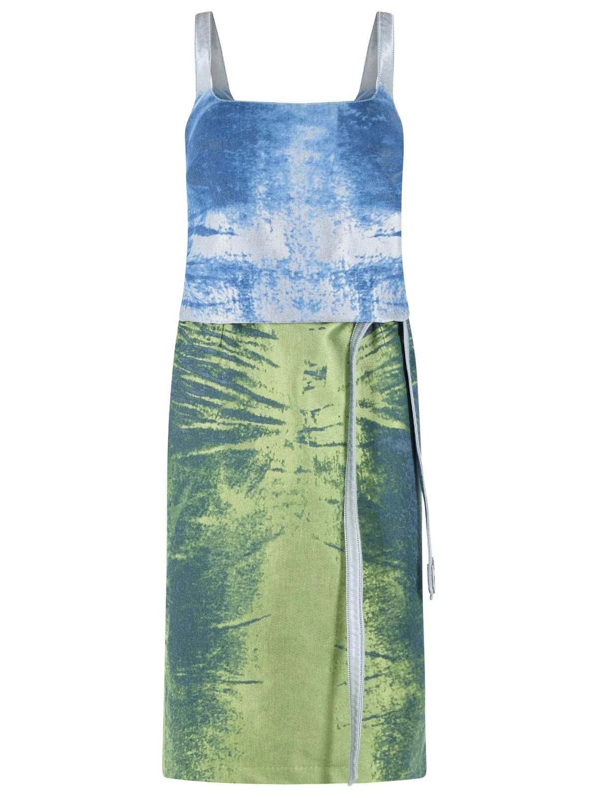Diesel 'Sanat' Dress In Blue And Green Cotton Blend Women - 1