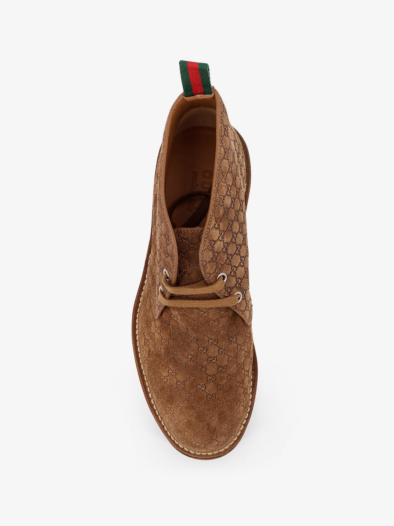 Gucci Gg Suede Lace-Up Boots - 5
