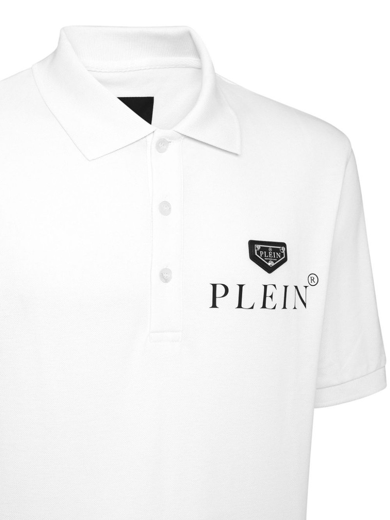 PHILIPP PLEIN logo-print cotton polo shirt outlook