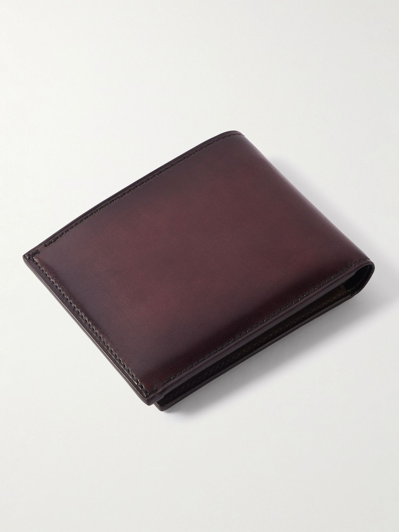 Berluti Venezia Leather Billfold Wallet Burgundy outlook