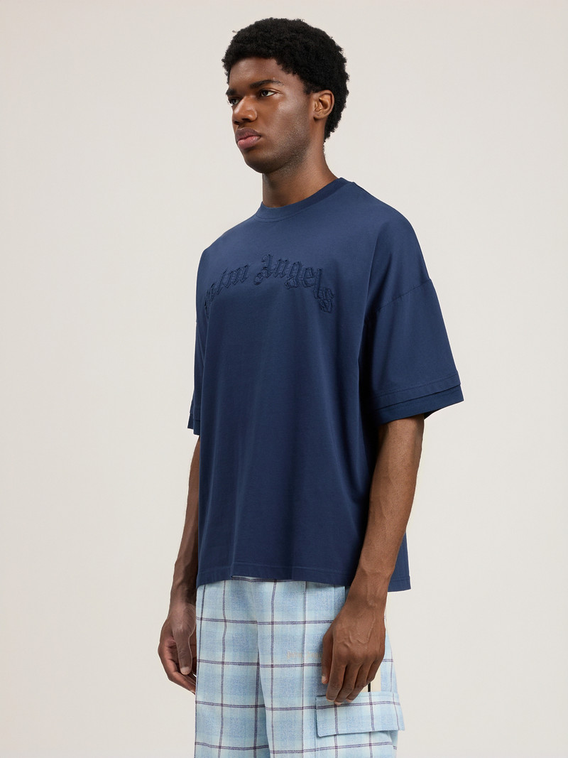 Curved Logo Loose Double T-Shirt 4