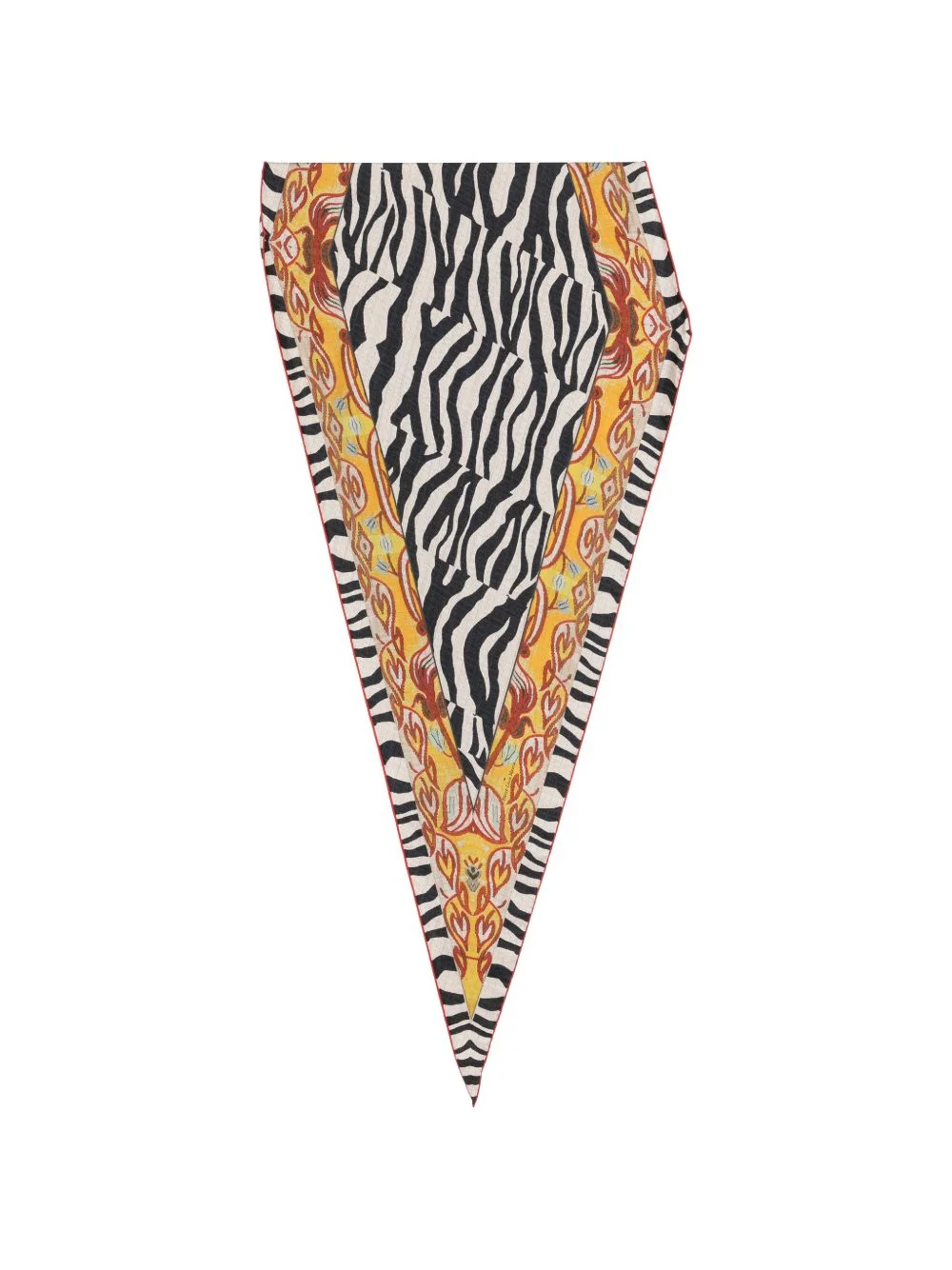 zebra-print scarf - 1