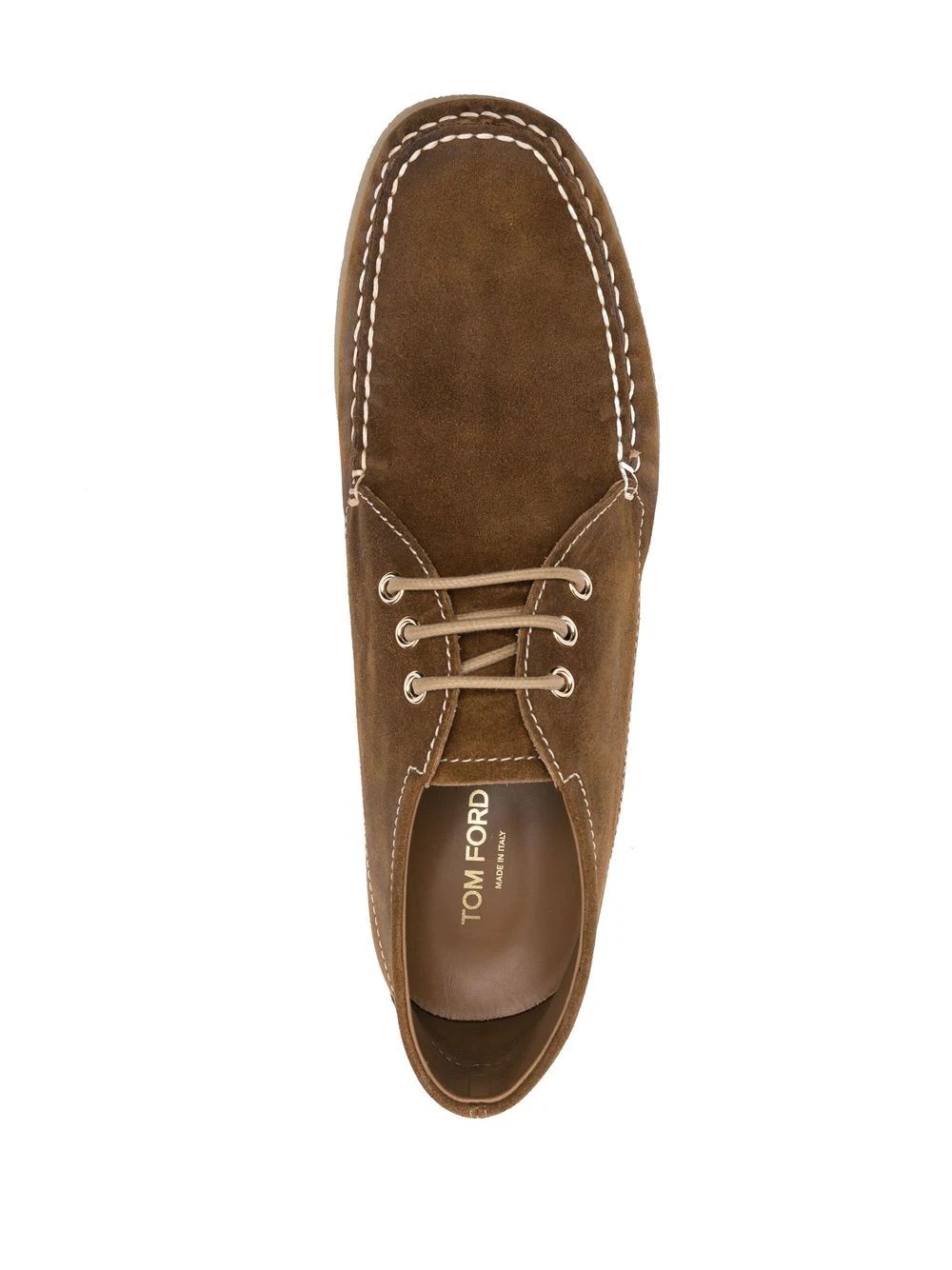 contrasting suede boat shoes - 4