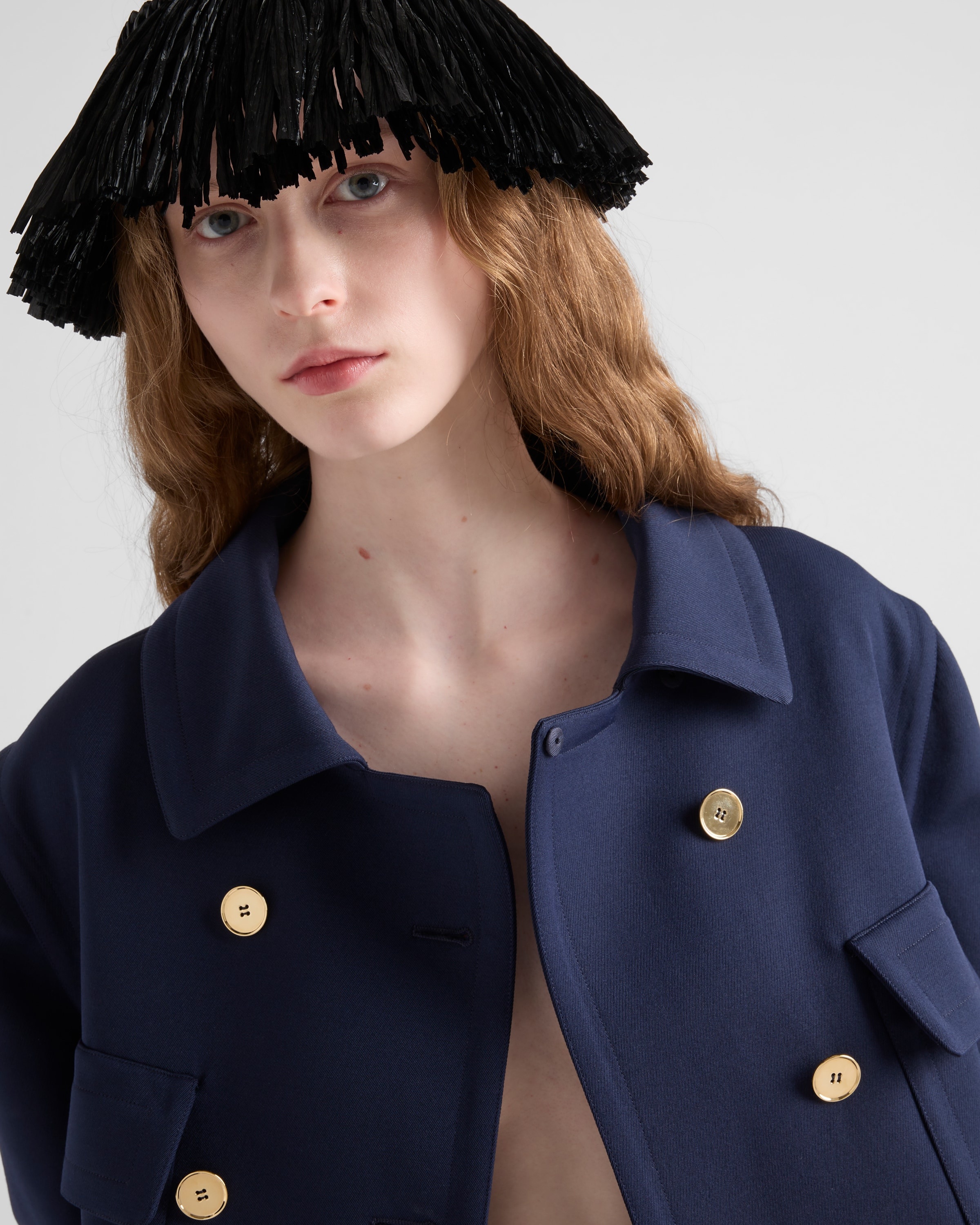 Double-breasted technical tricotine coat - 3