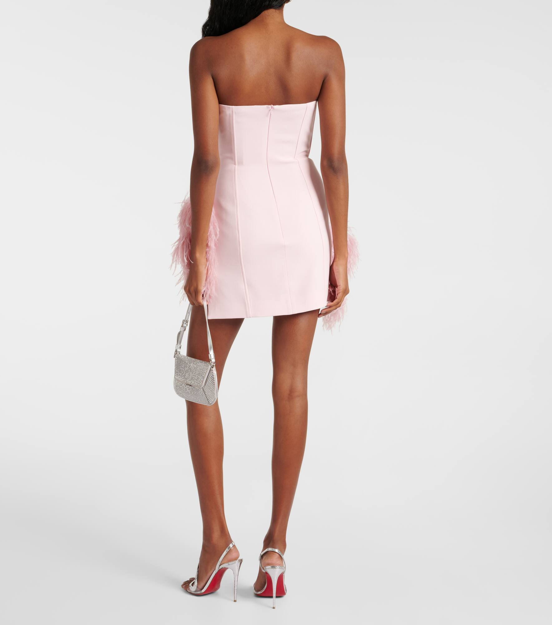 Feather-trimmed minidress - 3