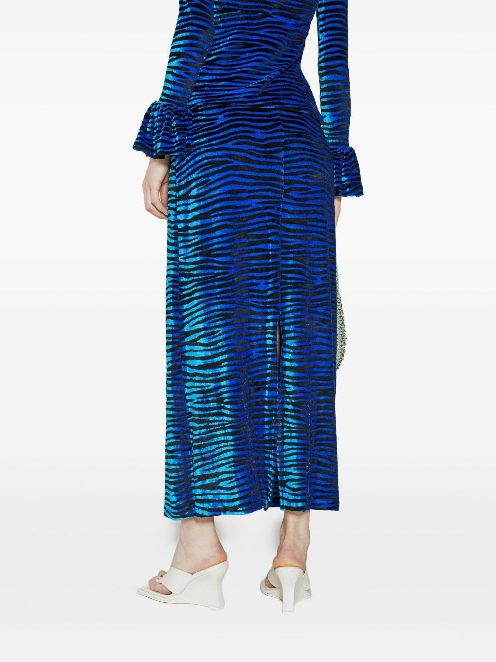 tiger-print maxi skirt - 4
