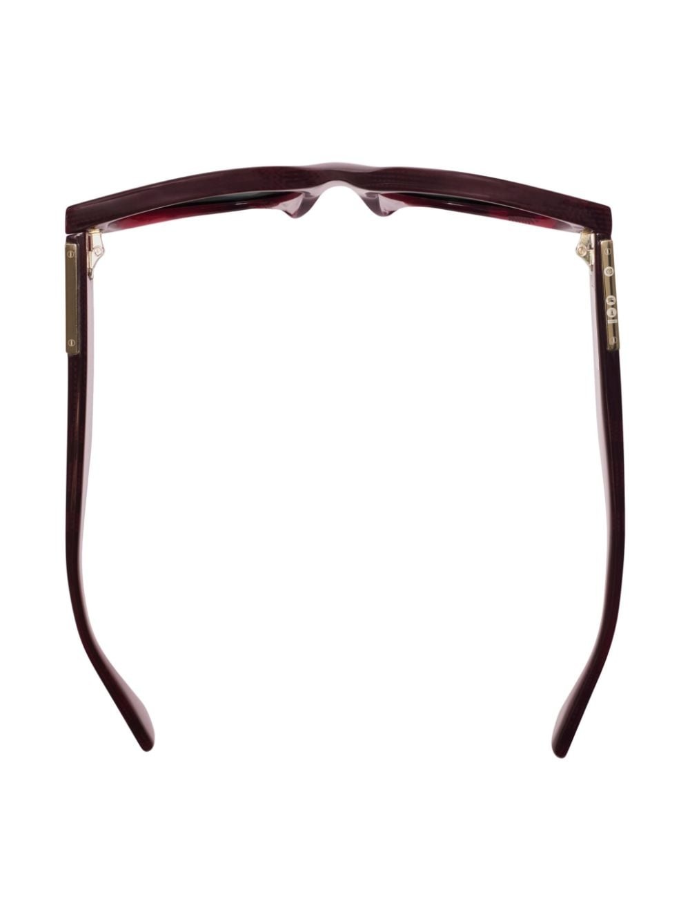 logo-plaque cat-eye sunglasses - 3
