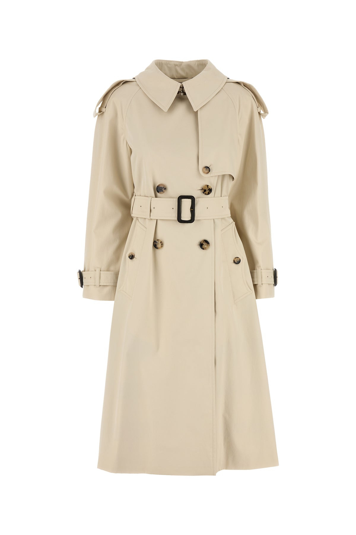 Sand gabardine trench coat - 1