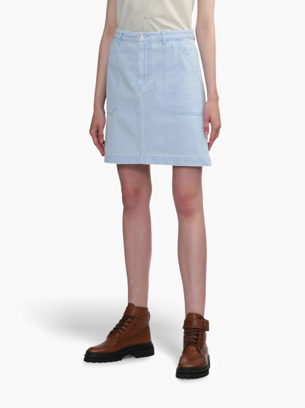 denim mini skirt - 3