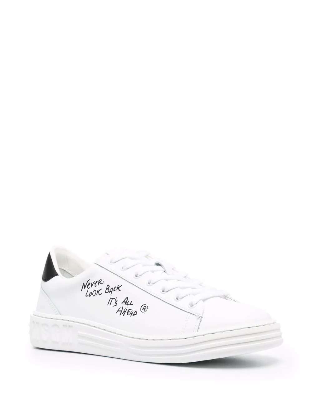 slogan-print low-top sneakers - 2