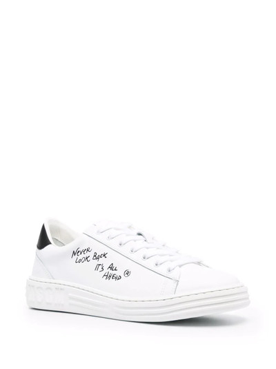 MSGM slogan-print low-top sneakers outlook