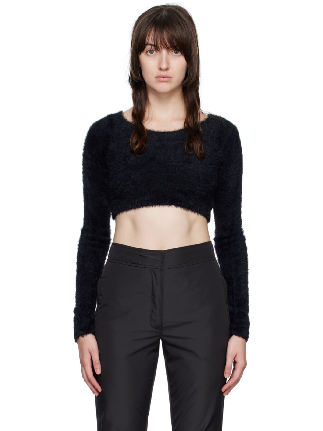 Black Fuzzy Sweater - 1