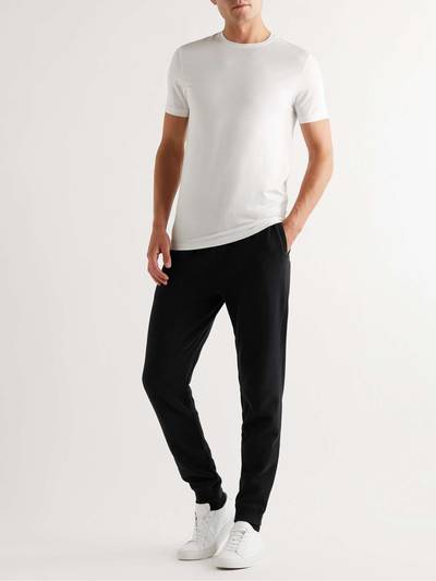 Derek Rose Devon Slim-Fit Tapered Cotton-Jersey Sweatpants outlook