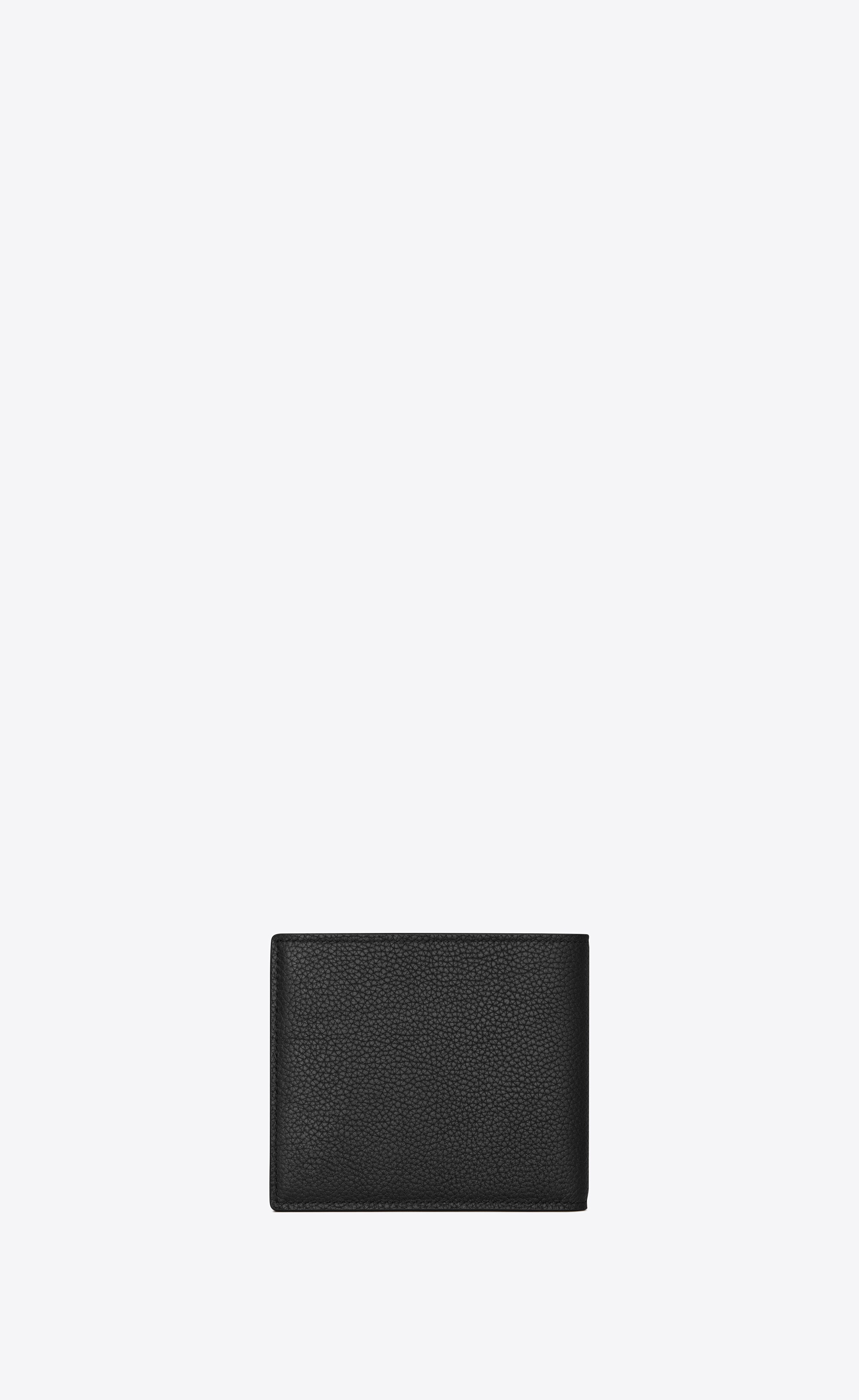 cassandre shadow saint laurent east/west wallet in grained leather - 2