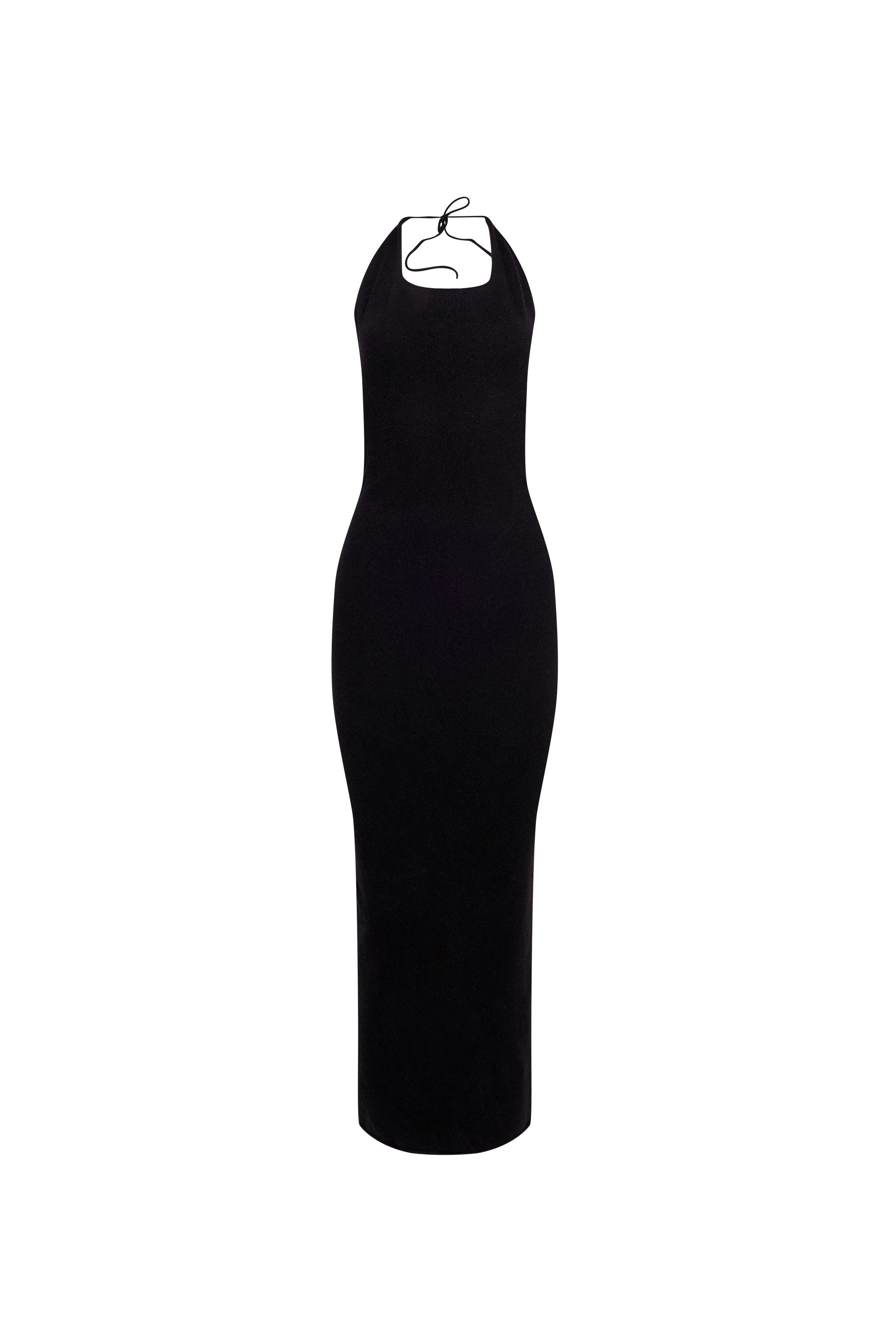 HALTER BACKLESS GOWN - 1