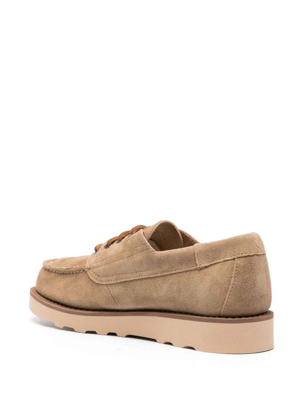 lace-up suede loafers - 3