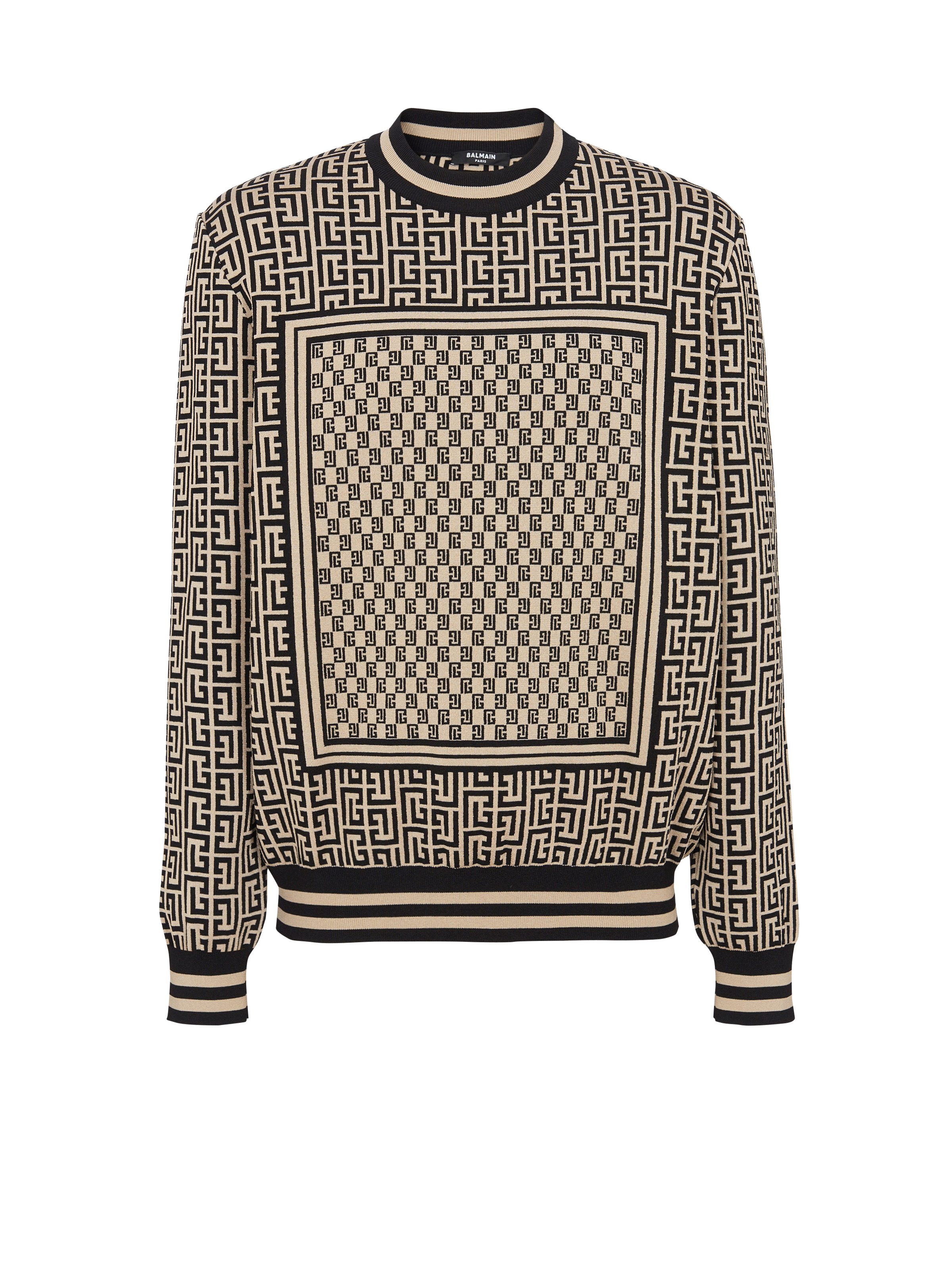 Balmain Mini Monogram Jacquard Hoodie - Farfetch