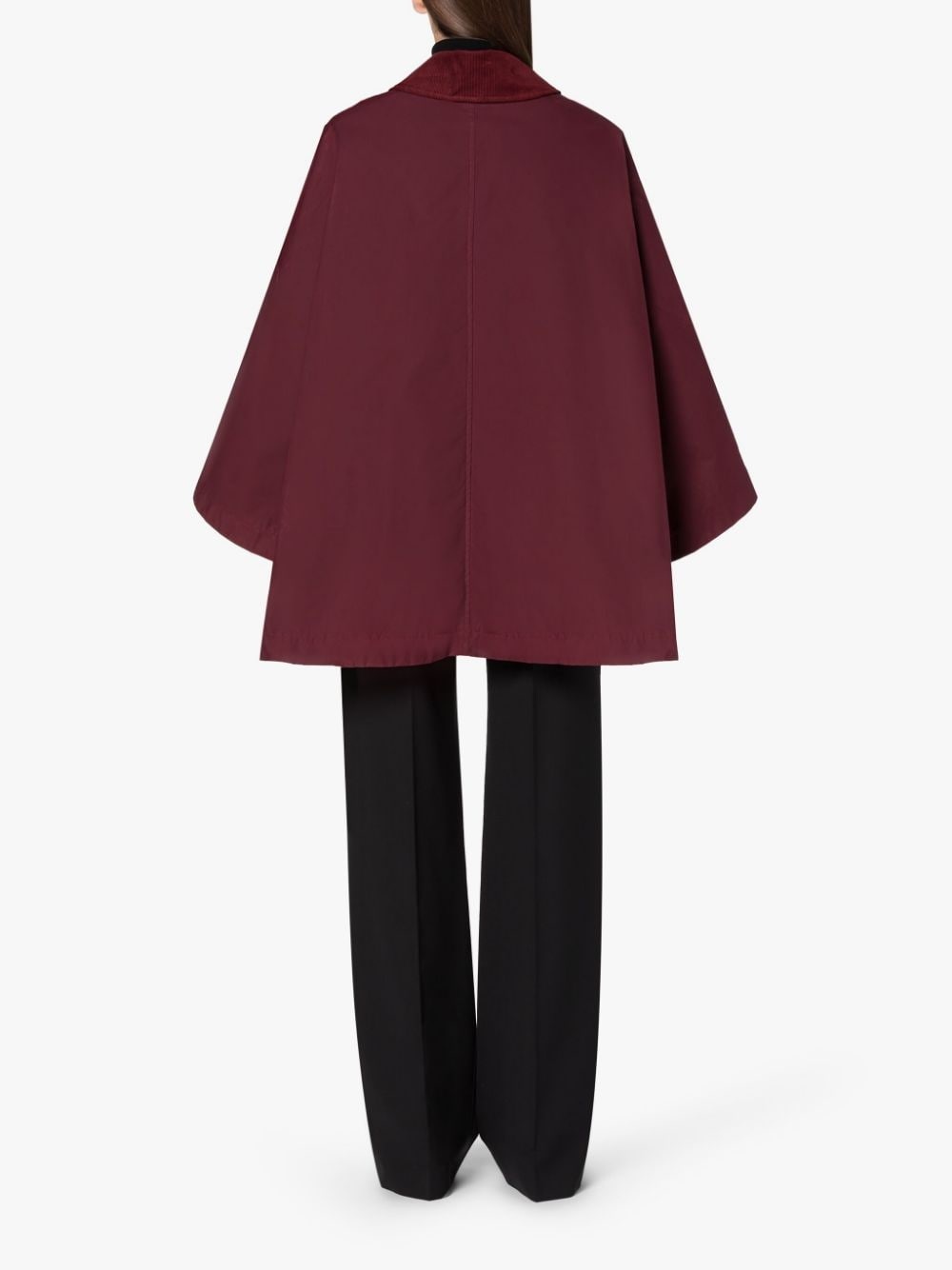 CORA BURGUNDY WAXED COTTON FIELD COAT - 4