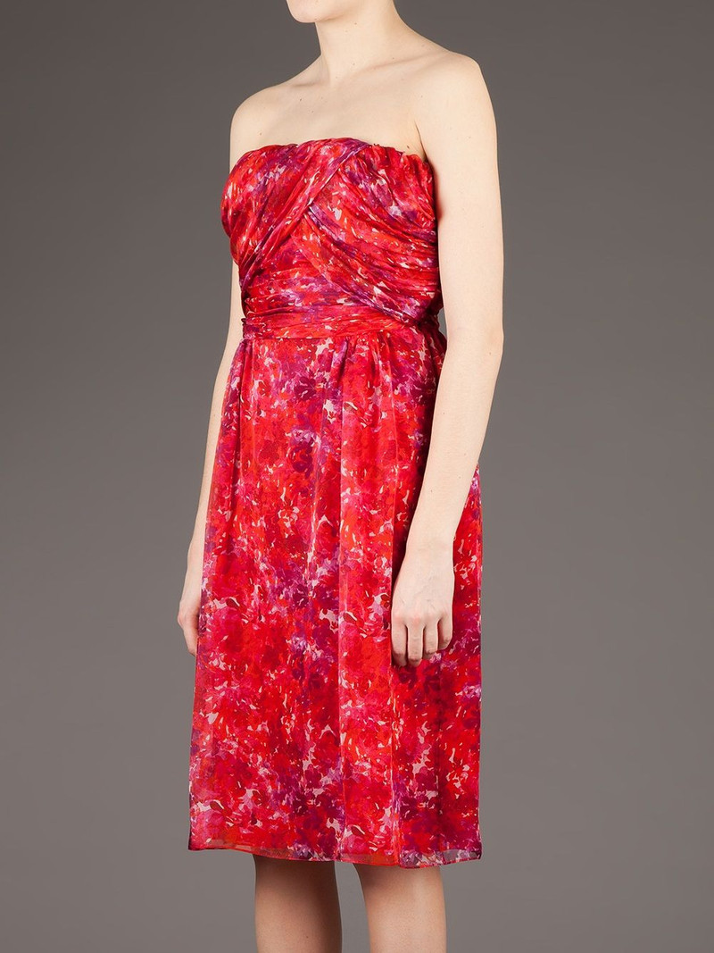 printed strapless dress 5