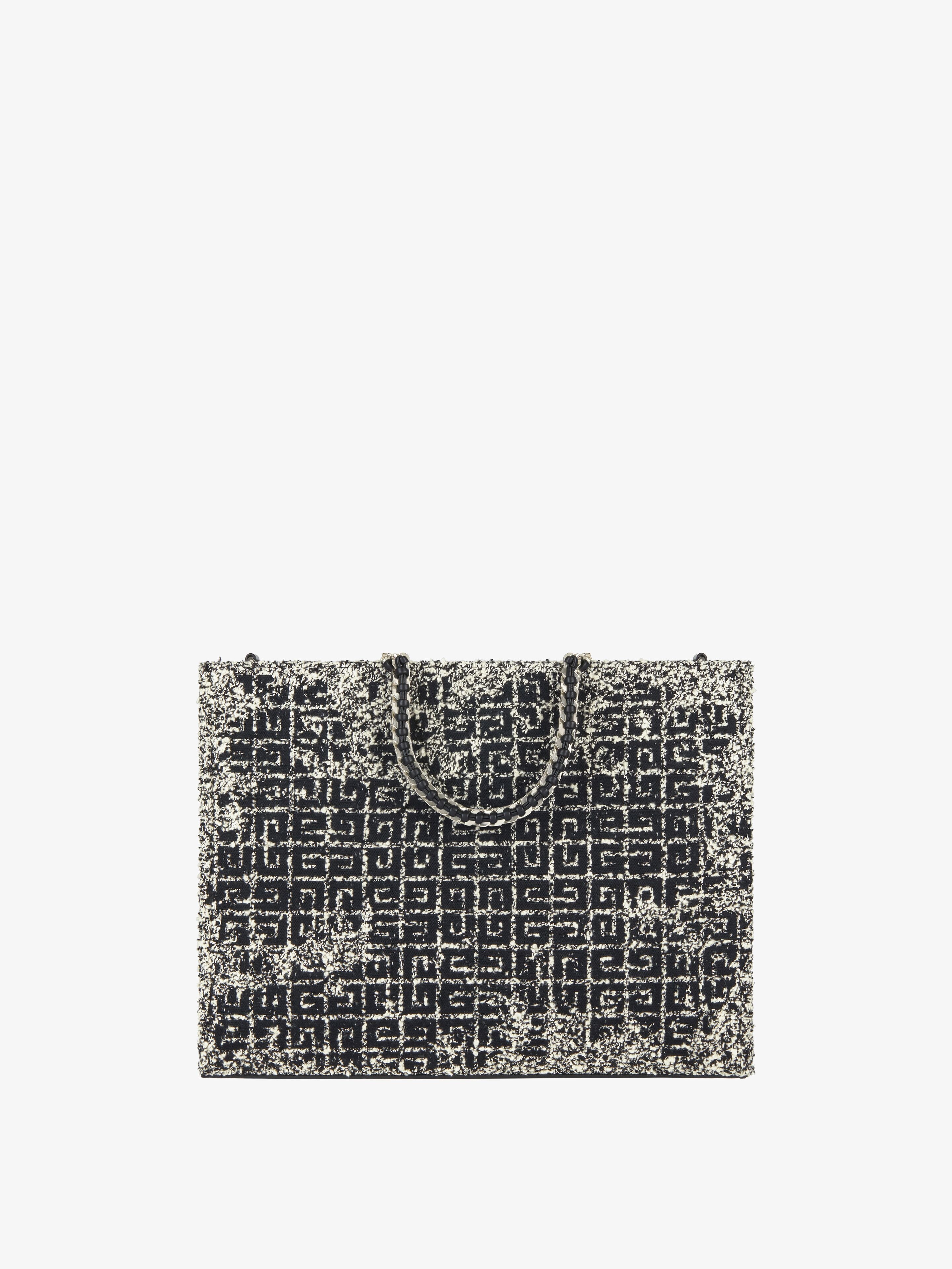 MEDIUM G-TOTE SHOPPING BAG IN 4G TWEED WITH CHAIN - 5