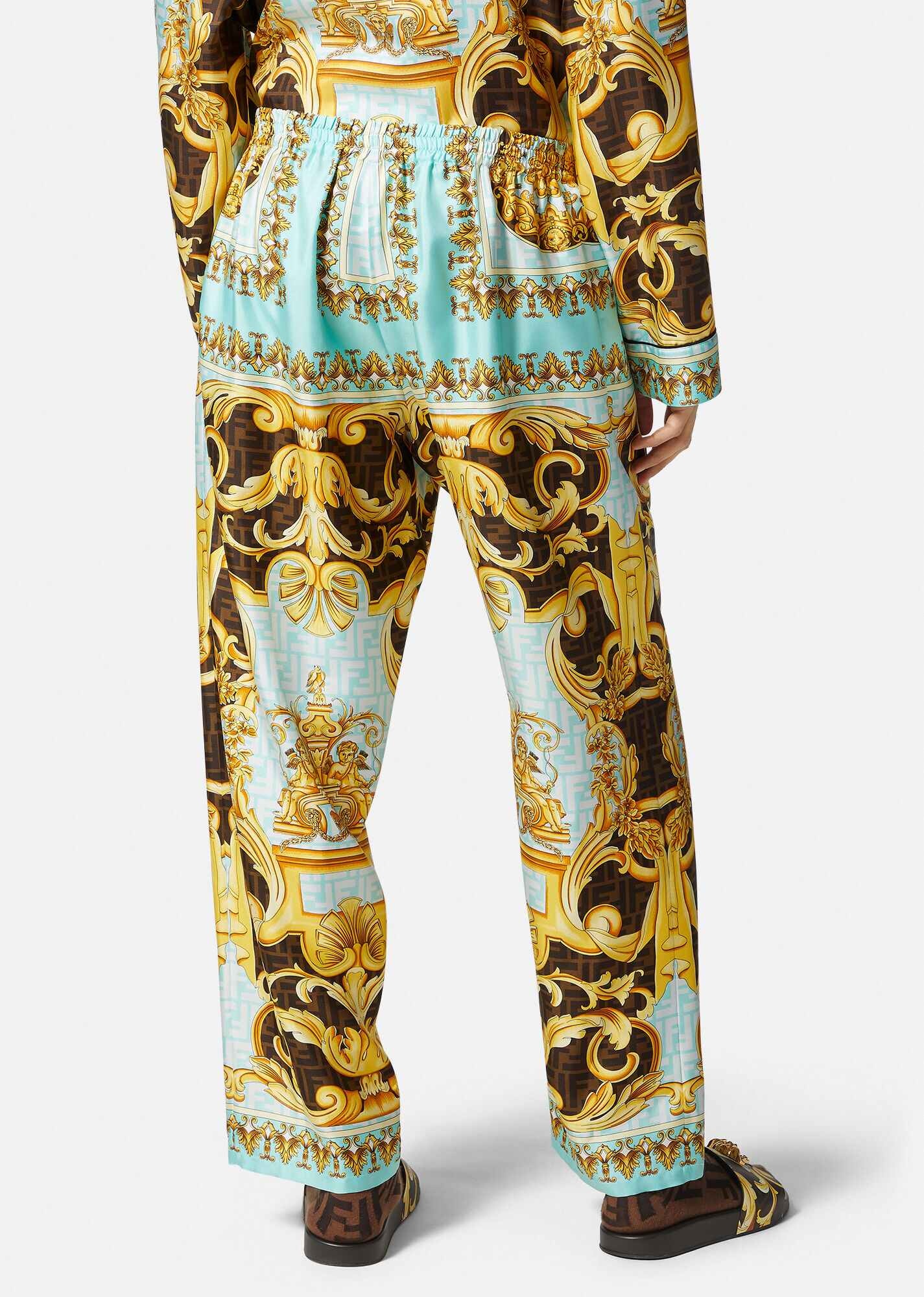 Fendace Gold Baroque Pyjama Bottoms - 4