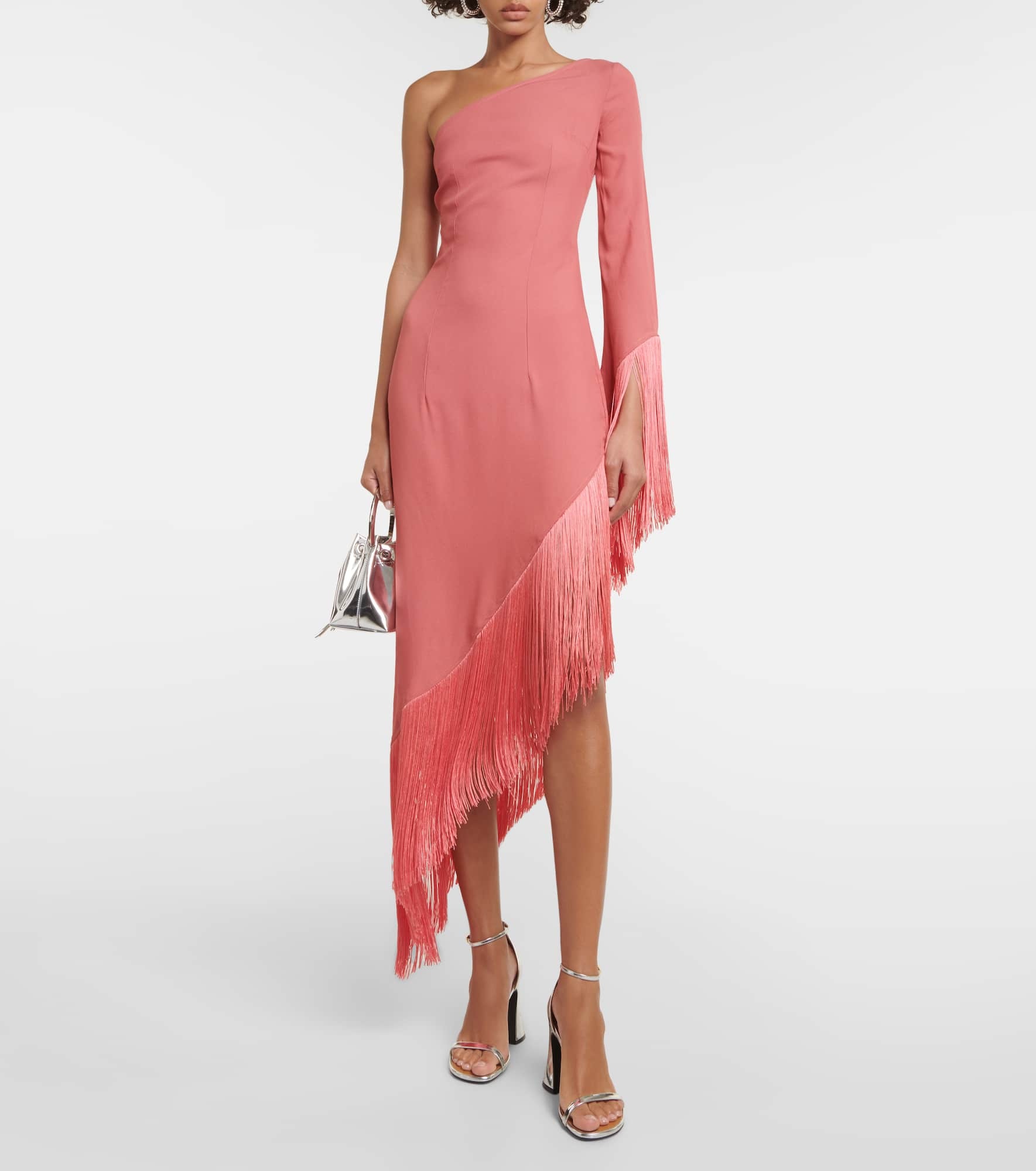Aventador fringed one-shoulder midi dress - 2